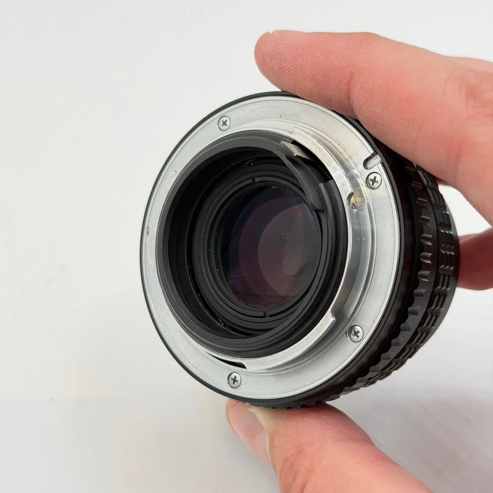 Pentax ME 35mm Film SLR Camera with SMC Pentax-M 50mm f1.7 Lens Silver Black